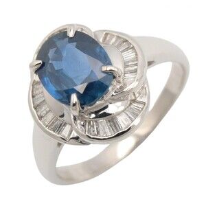 Jewelry Sapphire Diamond Ring Platinum #345794J95B